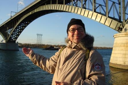 The Majestic Peace Bridge from the Bird Island Pier, Between Buffalo NY and Ft. Erie ON